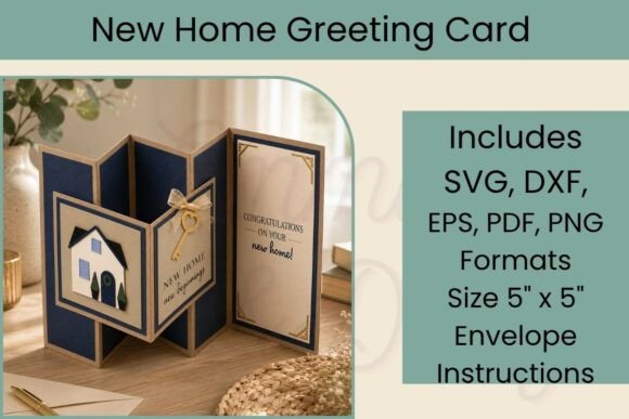 Download New Home Greeting Card SVG - Card Collection