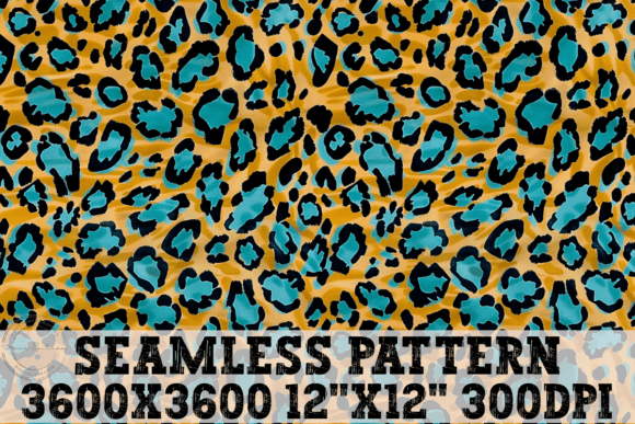 Download Turquoise Gold Cheetah Seamless Pattern - Gold Collection