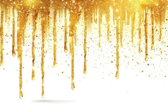 Download Golden Glitter Drips with Glowing Light - Gold Collection