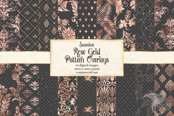Download Rose Gold Pattern Overlays - Gold Collection