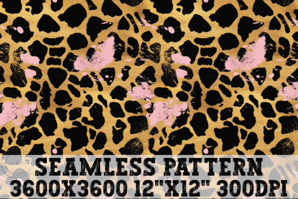 Download Gold Black Pink Cheetah Seamless Pattern - Gold Collection