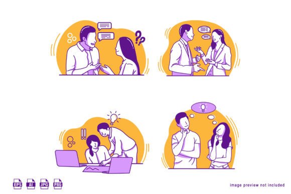 Download 4 Business Idea Discussion - Flat - Discussion Collection