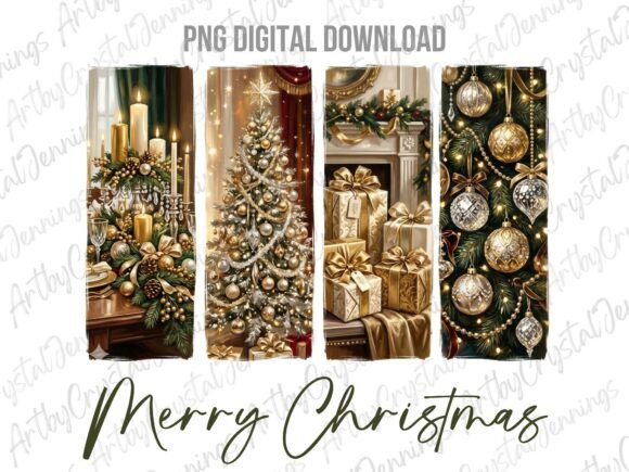 Download Elegant Gold Christmas Brushstroke PNG - Gold Collection