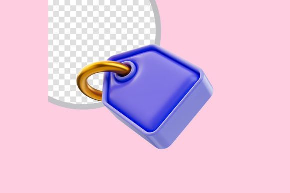 Download Realistic Glossy Tag with Gold Ring Icon - Gold Collection